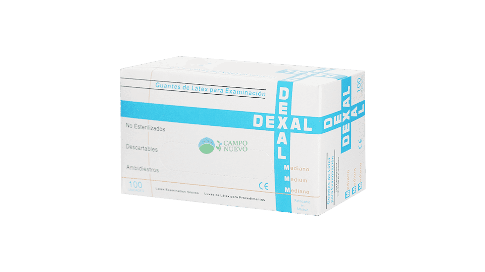 Guantes de Látex Cortos Dexal